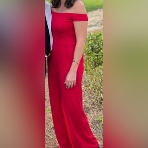 Express red jumpsuit size medium